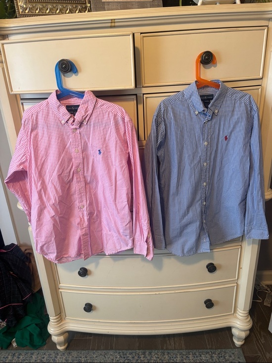 Polo Ralph Lauren Other - Ralph Lauren Pink & Blue Gingham Button-Down Shirts